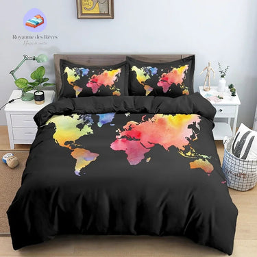 Housse de Couette Monde Noir